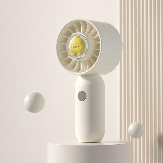 Hand Holds Small Fan Portable Mini Pocket Fan, Style: White Duck by buy2fix