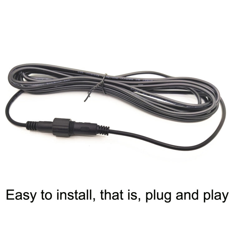 5m 12V/24V Monitoring Universal DC Pump Solar Light Extension Cable(Black) - DIY Cables by buy2fix | Online Shopping UK | buy2fix