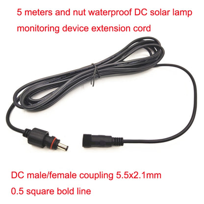5m 12V/24V Monitoring Universal DC Pump Solar Light Extension Cable(Black) - DIY Cables by buy2fix | Online Shopping UK | buy2fix