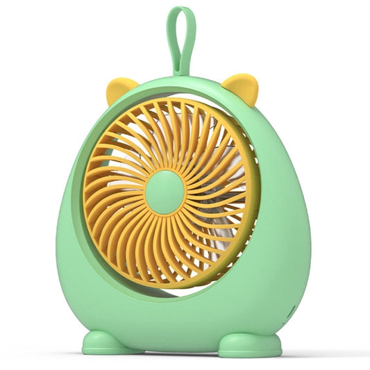 Dormitory Portable Animal Ear Desktop Electric Fan, Style: Directly Inserted Version Green by buy2fix
