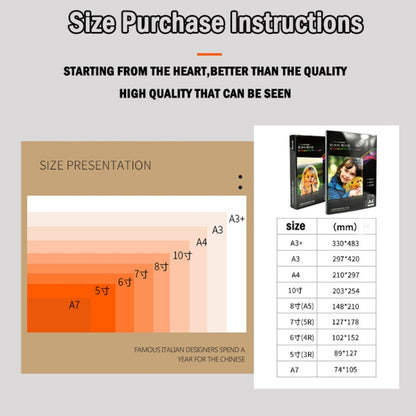 A4 20 Sheets 260g Waterproof RC Photo Paper for Brother/Epson/Lenovo/HP/Canon Inkjet Printers(Silk Surface) by buy2fix