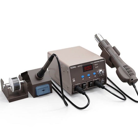 BAKU BA-601C+ Digital Display 2-In-1 Electric Soldering Iron Heat Exchanger Mobile Phone Maintenance Desoldering US Plug 110V