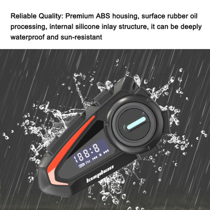 KUQIBAO Motorcycle Helmet Waterproof Bluetooth-compatible Headset With Screen(Soft Microphone) - Motorcycle Walkie Talkie by KUQIBAO | Online Shopping UK | buy2fix