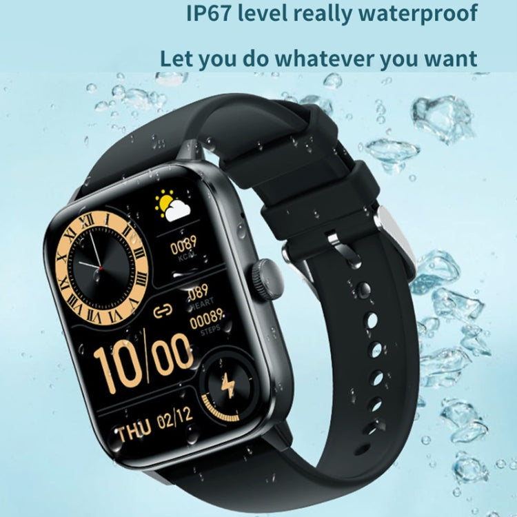 Aluminum Voice Assistant Music Blood Glucose Watch(Black) by buy2fix