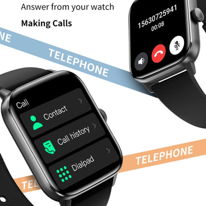 Aluminum Voice Assistant Music Blood Glucose Watch(Black) by buy2fix