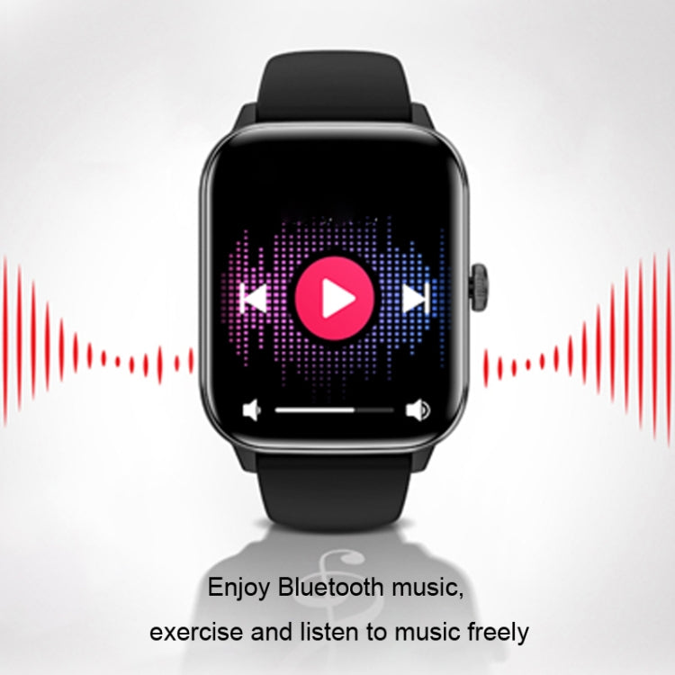 Aluminum Voice Assistant Music Blood Glucose Watch(Black) by buy2fix
