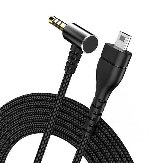 Câble de casque de jeu tissé en Nylon pour SteelSeries Arctis 3 5 7 Pro (noir)