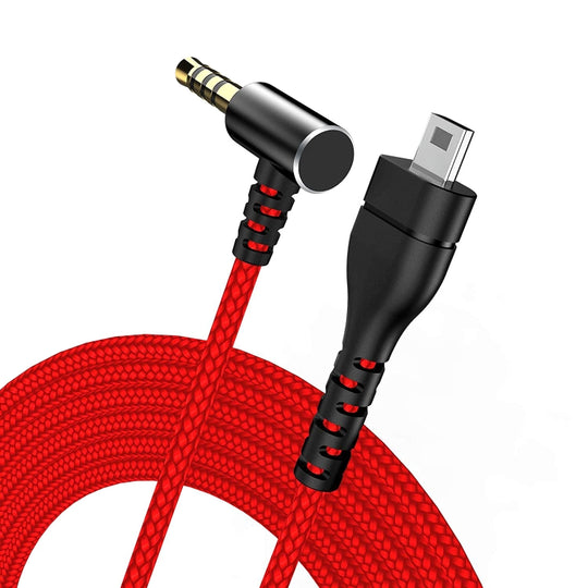 Câble de casque de jeu en nylon tissé pour SteelSeries Arctis 3 5 7 Pro (rouge)