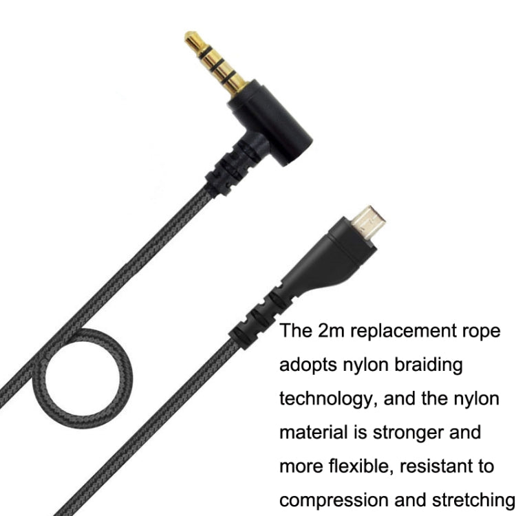 For SteelSeries Arctis 3 5 7 Pro Nylon Weaving Game Headset Cable(Red) by buy2fix