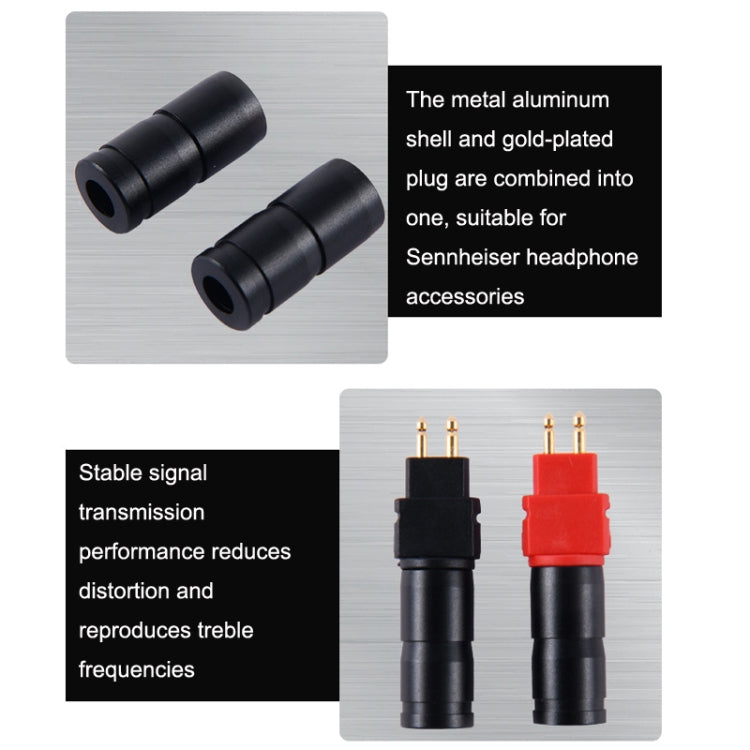 For Sennheiser HD580 / HD600 / HD650 / HD660S Headset Pins(Black) by buy2fix