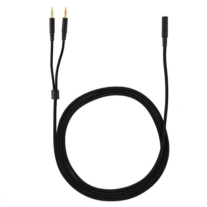 2m For Kingston Skyline Alpha Cloud II 3.5mm 2 In 1 Audio Cable(Black) by buy2fix