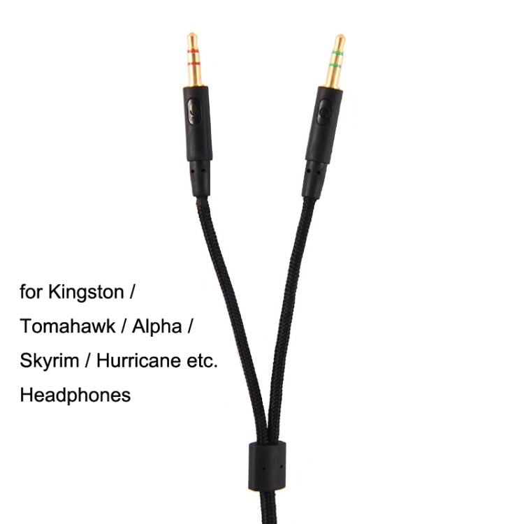 2m For Kingston Skyline Alpha Cloud II 3.5mm 2 In 1 Audio Cable(Black) by buy2fix