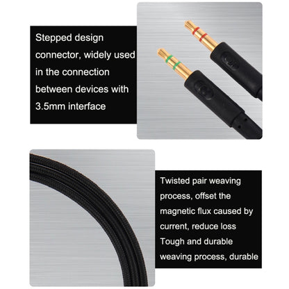 2m For Kingston Skyline Alpha Cloud II 3.5mm 2 In 1 Audio Cable(Black) by buy2fix