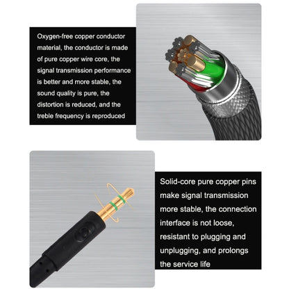 2m For Kingston Skyline Alpha Cloud II 3.5mm 2 In 1 Audio Cable(Black) by buy2fix