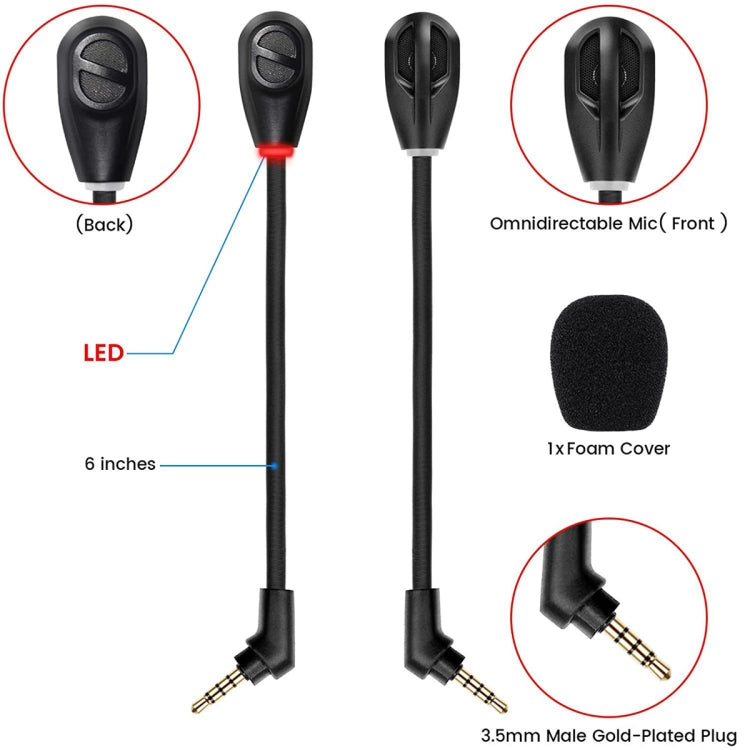 For Kingston / Flight S / Sky Arrow S Gaming Headset Noise Canceling Microphone Headset with Light Microphone(Black) by buy2fix