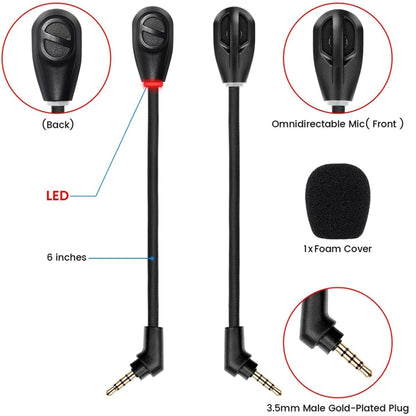 For Kingston / Flight S / Sky Arrow S Gaming Headset Noise Canceling Microphone Headset with Light Microphone(Black) by buy2fix