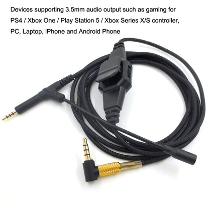 2m For BOSE 700 / QC25 / QC35 / OE2 3.5mm to 2.5mm Gaming Headset Audio Cable(Black) by buy2fix