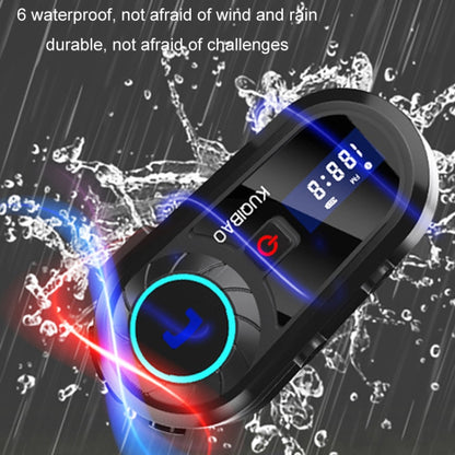 KUQIBAO Motorcycle Helmet Waterproof Bluetooth-compatible Headset With Screen(Hard Microphone) - Motorcycle Walkie Talkie by buy2fix | Online Shopping UK | buy2fix