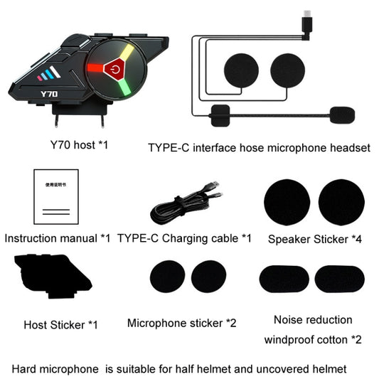 KUQIBAO Motorcycle Helmet Built-in Waterproof Bluetooth-compatible Earphone(Hard Microphone) - Motorcycle Walkie Talkie by KUQIBAO | Online Shopping UK | buy2fix