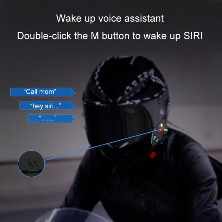 KUQIBAO Motorcycle Helmet Built-in Waterproof Bluetooth-compatible Earphone(Hard Microphone) - Motorcycle Walkie Talkie by KUQIBAO | Online Shopping UK | buy2fix