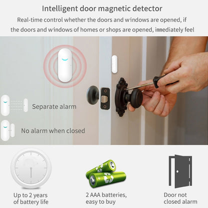 CS118 WIFI+GSM Tuya Smart Voice Alarm System Supports Amazon Alexa/ Google Assistant, Spec: Package 4 by buy2fix