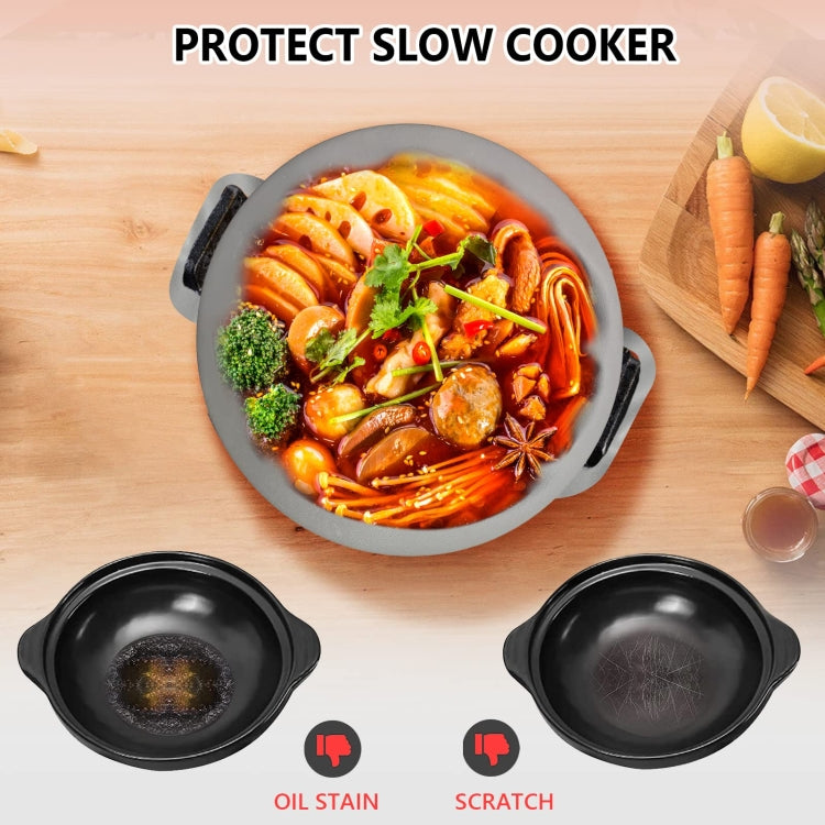 8QT Silicone Slow Cooke Liners Reusable Leakproof Crock Pot Liners(Black) - Cooktop Parts by buy2fix | Online Shopping UK | buy2fix