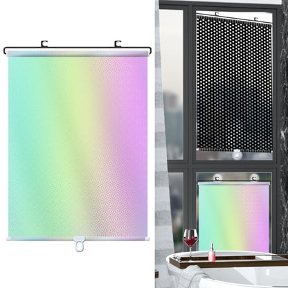 68x125cm Laser Silver Suction Cup Telescopic Car Sun Protection Blackout Curtain by buy2fix