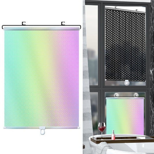 68x125cm Laser Silver Suction Cup Telescopic Car Sun Protection Blackout Curtain by buy2fix