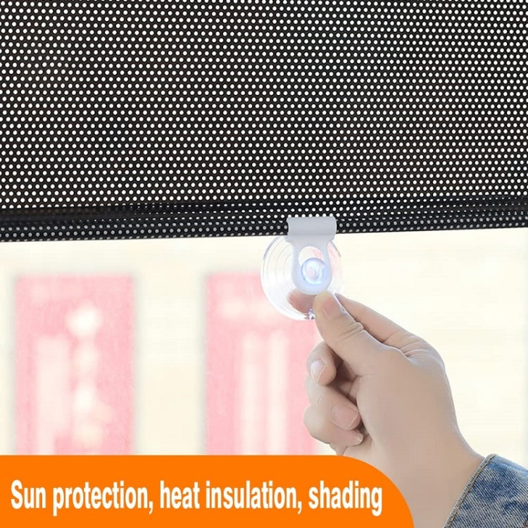 58x125cm Mesh Black Suction Cup Telescopic Car Sun Protection Blackout Curtain by buy2fix