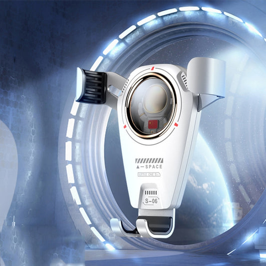 S-06 Car Air Outlet Gravity Holder Retractable Rotating Mobile Phone Bracket(White) by buy2fix