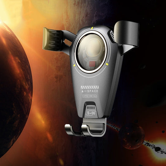 S-06 Car Air Outlet Gravity Holder Retractable Rotating Mobile Phone Bracket(Black) by buy2fix