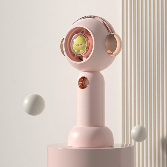 Petit ventilateur portatif pour enfants sans pulvérisation de lame (rose)