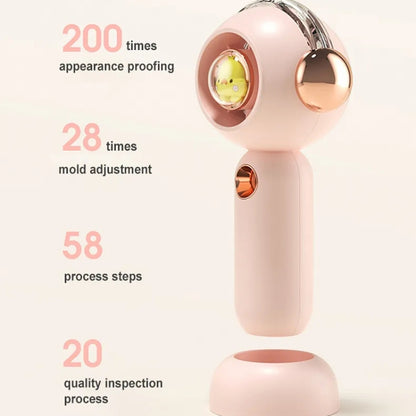 Without Blade Spray Handheld Children Small Fan(Pink) by buy2fix