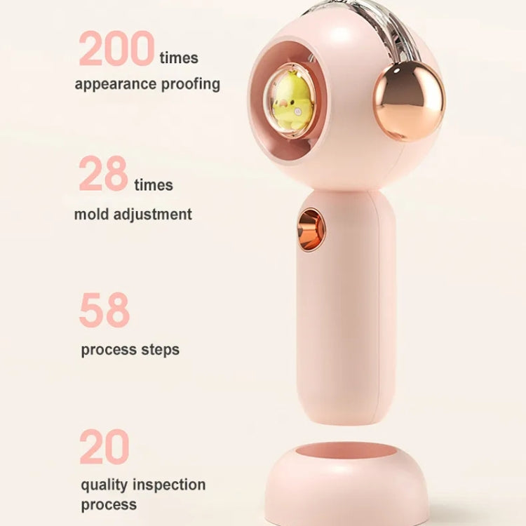 Without Blade Spray Handheld Children Small Fan(White) by buy2fix