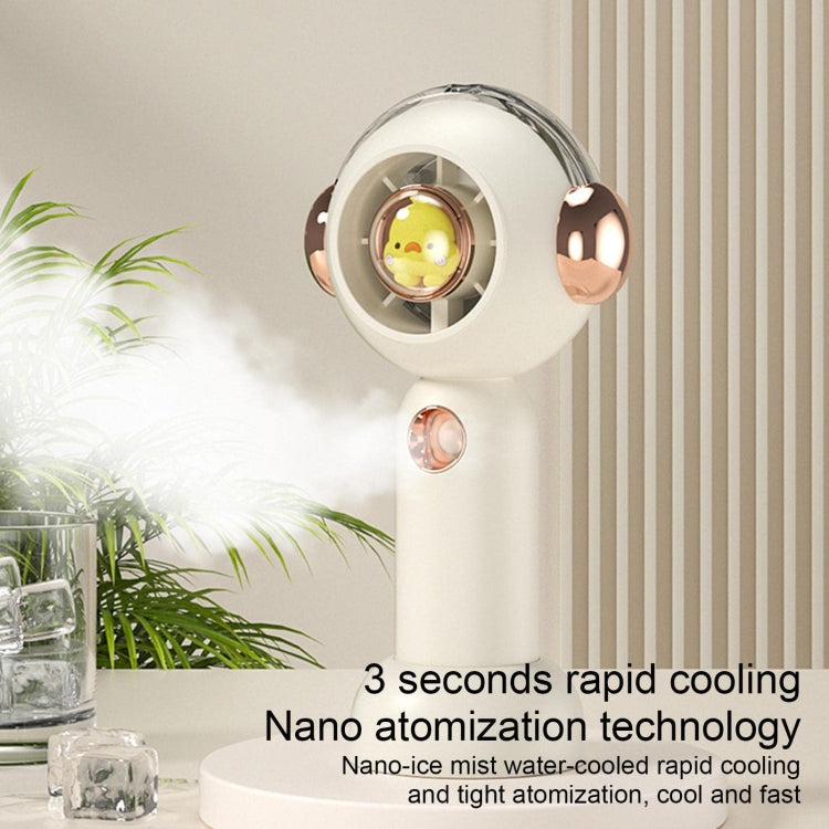 Without Blade Spray Handheld Children Small Fan(White) by buy2fix