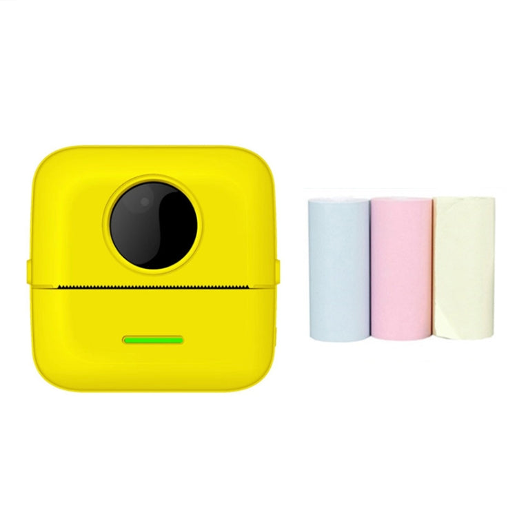 Mini Student Wrong Question Bluetooth Thermal Printer With 3 Rolls Color Paper(Yellow) by buy2fix