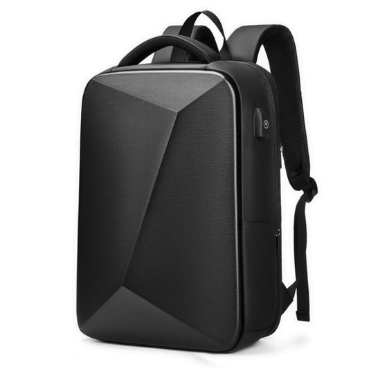 EVA Hard Shell Expandable Laptop Backpack with USB Port Multifunctional Business Travel Backpack(Black) by buy2fix