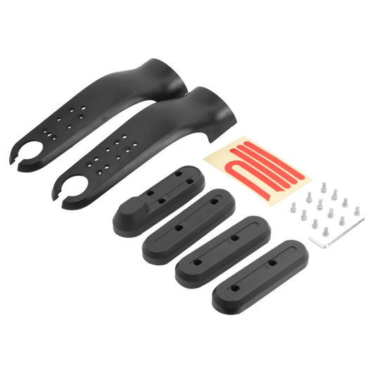 For Xiaomi M365 / PRO / 1S Skateboard Accessories Front Fork Plastic Protection Cover Reflecting Bar Set(Black) - Accessories & Parts by buy2fix | Online Shopping UK | buy2fix