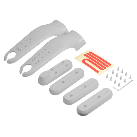 For Xiaomi M365 / PRO / 1S Skateboard Accessories Front Fork Plastic Protection Cover Reflecting Bar Set(White) - Accessories & Parts by buy2fix | Online Shopping UK | buy2fix