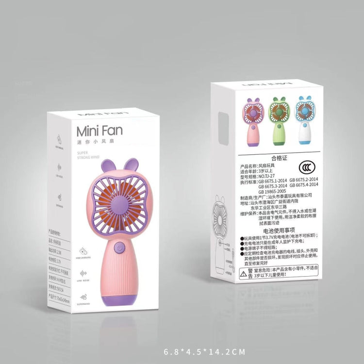 Cartoon Handheld Children Small Fan(Green) by buy2fix