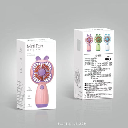 Cartoon Handheld Children Small Fan(Pink) by buy2fix