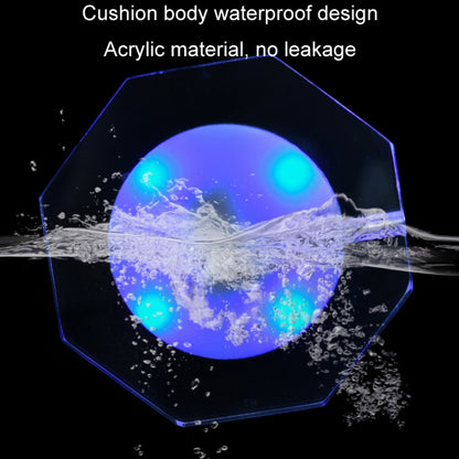 100x4mm Round LED Light Up Acrylic Coaster Transparent Crystal Base(White Light) by buy2fix