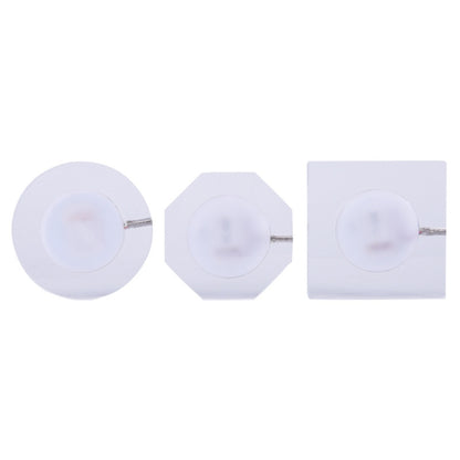 100x10mm Round USB Charging LED Light Up Acrylic Coaster Transparent Crystal Base(Colorful Light) by buy2fix