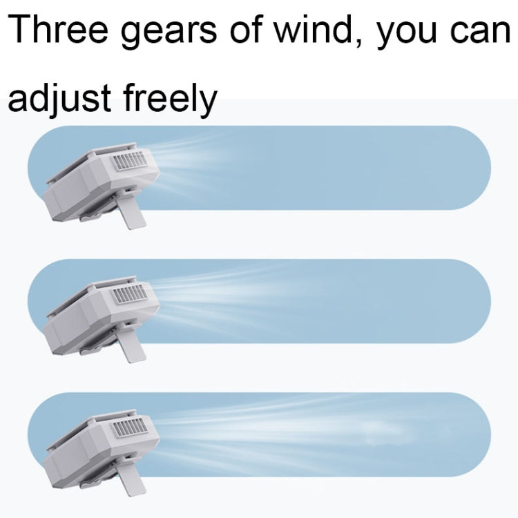 Outdoor Waist-mounted Lighting Fan with Power Function Multifunctional Bracket Hanging Neck Fan(White) by buy2fix