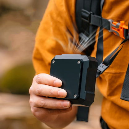 Outdoor Waist-mounted Lighting Fan with Power Function Multifunctional Bracket Hanging Neck Fan(White) by buy2fix