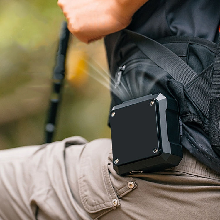 Outdoor Waist-mounted Lighting Fan with Power Function Multifunctional Bracket Hanging Neck Fan(White) by buy2fix