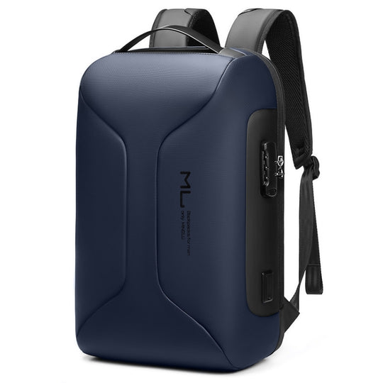 Sac de voyage professionnel de grande capacité, sac à dos multifonctionnel étanche pour ordinateur portable avec port USB (bleu)