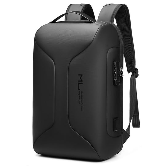 Sac de voyage professionnel de grande capacité, sac à dos multifonctionnel étanche pour ordinateur portable avec port USB (noir)