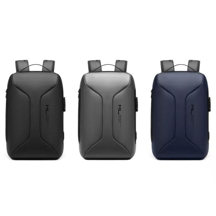 Business Large Capacity Travel Bag Multifunctional Waterproof Laptop Backpack With USB Port(Light Grey) by buy2fix