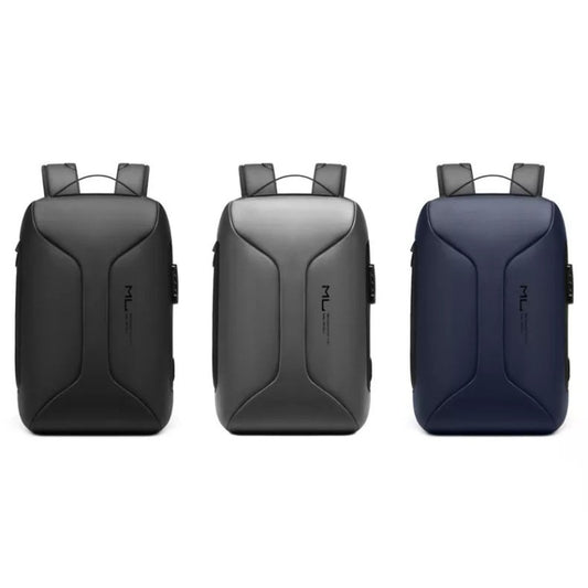 Business Large Capacity Travel Bag Multifunctional Waterproof Laptop Backpack With USB Port(Light Grey) by buy2fix